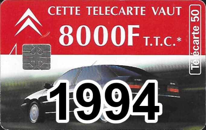 Carte téléphonique 1994