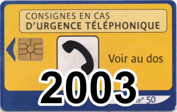 Carte téléphonique 2003