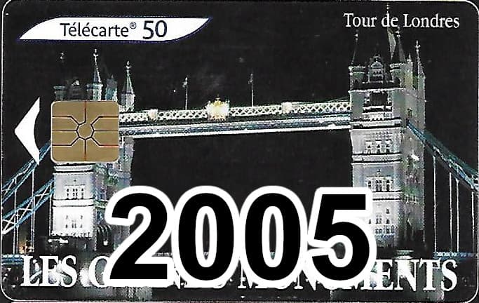 Carte téléphonique 2005